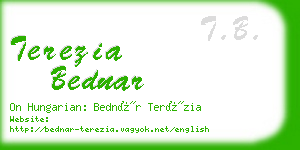 terezia bednar business card